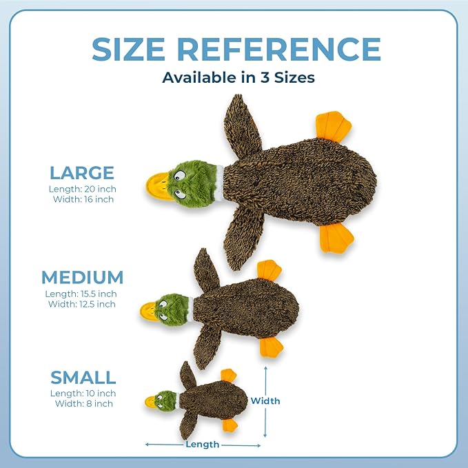 Best Pet Supplies Squeaky Dog Toys with Soft Durable Fabric for Small, Medium and Large Pets Interactive Toy for Indoor Play, Supports Active Biting and Play - 1Wild Duck, Pig, Medium