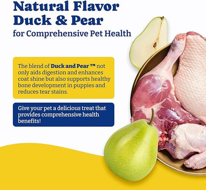 Probiotics for Dogs - Dog Probiotics for Digestive Health, Yeast, Itchy Skin, Gut Health, Immune & Skin - 6 Billion CFUs, Duck & Pear Flavor - with Prebiotics & Digestive Enzymes, 2 Pack