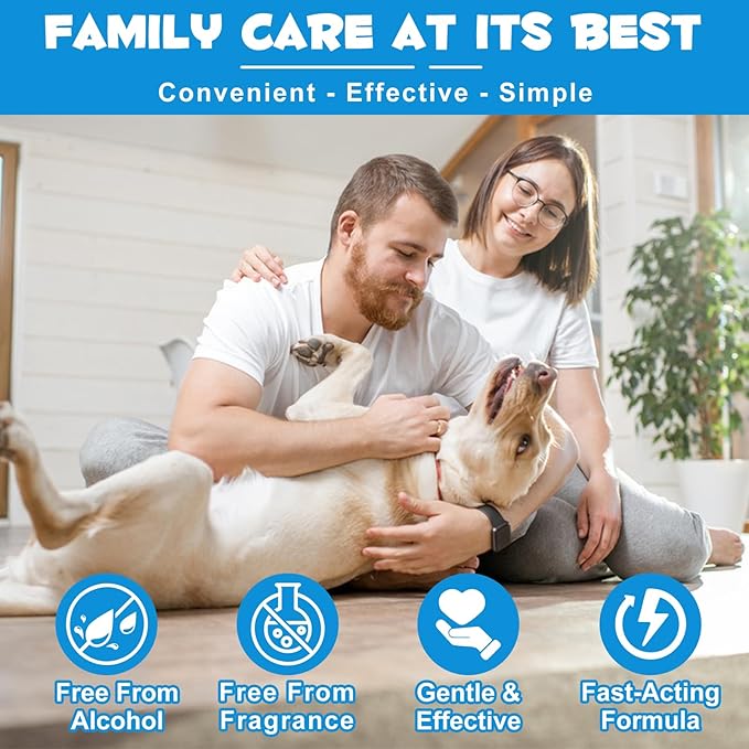 VOSIFSDIY Dog Cat Ear Infection Treatment Drops, Pets Ear Cleaning Drops with 1% Hydrocortisone for Dog & Cats Yeast Infection, Itchy Ear Relief, Pet Ear Care Supplies for Dogs & Cats -2fl oz(2PCS)