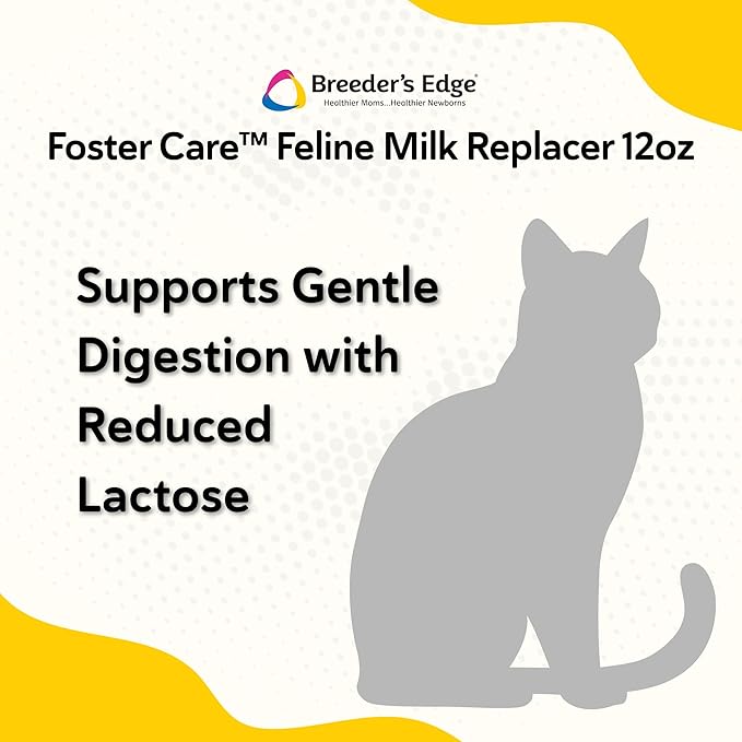 Breeder's Edge Foster Care Feline - Powdered Milk Replacer - for Kittens & Cats - 12oz