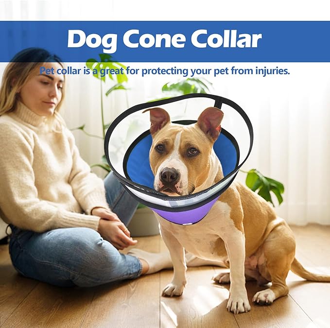 Dog Cones for Medium Large Dogs, Soft Dog Cone Collar Alternative for After Surgery