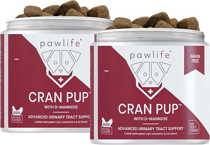 Cranberry Supplements for Dogs| Urinary Tract & Bladder Support| D Mannose & Antioxidants for Support| 240 Veterinarian Formulated Soft Chews| Up to 4-Month Supply
