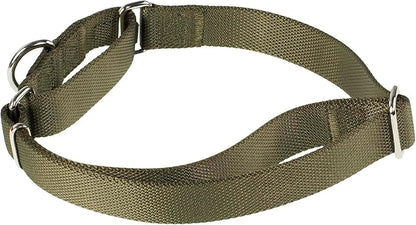 Hyhug Martingale Dog Collar Medium Green |Escape - Proof Heavy Duty Nylon Durable No Slip, Ideal for Training & Daily Walks