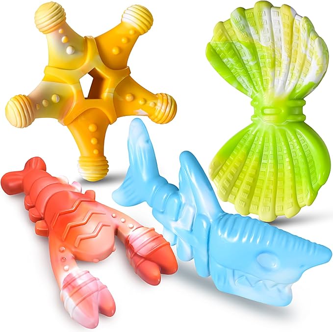 PETSTA Dog Chew Toys for Aggressive Chewers, Durable Dog Toys for Large Dogs, Heavy Duty Dog Toys/Large Dog Toys/Indestructible Dog Toys, Tough Dog Toys for Medium/Large Dogs Breed (New 4 Pack)