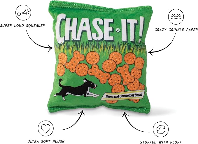 Fringe Studio Plush Dog Toy, Chase-IT!, Wagsdale Dog Toy Collection (289742)
