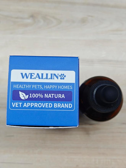 WEALLIN Flea and Tick Prevention Support for Cats and Dogs + Dog Cough Treatment Support for Dogs Pets Oral Natural Supplement Pet Care Support Drops for All Breeds and Ages