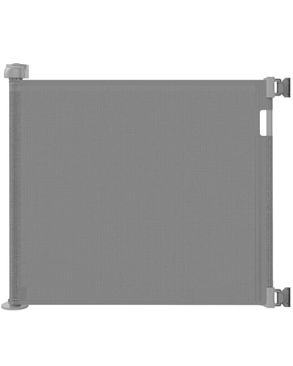 Veraste Retractable Baby Gate for Doorways and Stairs, Mesh Safety Gate for Pet, Indoor & Outdoor Use, One-Hand Operation, Easy Installation, 33.6" Tall, Expands to 71" Wide(Grey,33.6"x71")