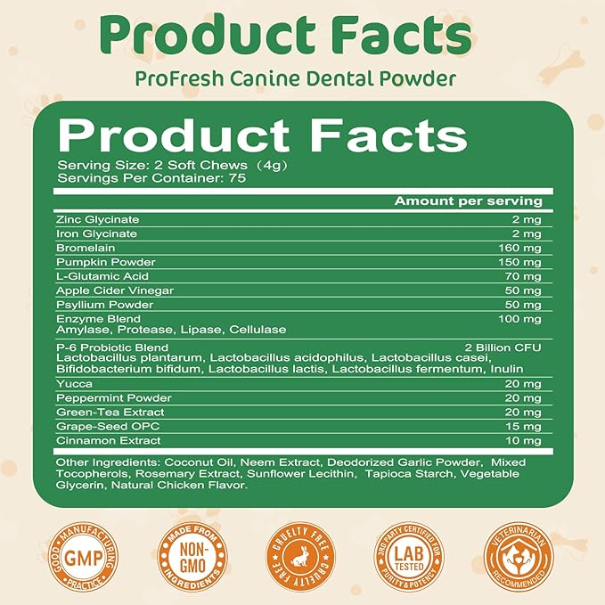 No Poo Chews - Coprophagia Deterrent for Dogs, No Poop Eating Deterrent for Dogs, Prevent Stop Dogs from Eating Poop Supplement -Gut Health & Immune Support,150ct