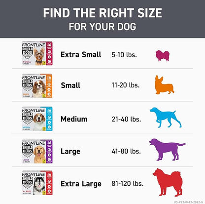 FRONTLINE Shield Flea & Tick Treatment for Small Dogs 11-20 lbs. Count of 6