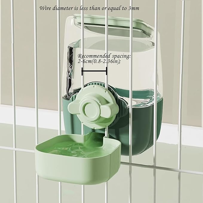 Pet Dog Cat Hanging Automatic Feeders, Auto Gravity Pet Feeder No Drip Water Set, Cage Pet Feeding Bowls Dispenser for Cats Dogs Puppy, Rabbit (Blue-Pink)