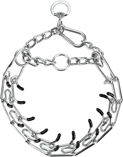 DEYACE Stainless Steel Dog Training Collar, Quick Release Buckle, Adjustable Collar for Small Dogs Neck Girth 8.5"-10.5"
