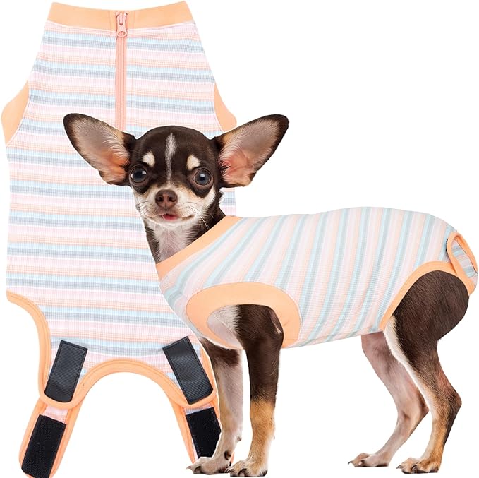 Recovery Suit for Dogs,Dog Cone Alternative Zipper Surgery Suit Female Spay,Soft Dog Surgery Suit for Anti Licking,Breathable Surgical Suit for Dogs Female Spay