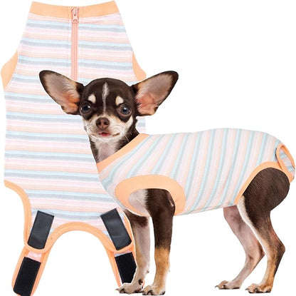 Recovery Suit for Dogs,Dog Cone Alternative Zipper Surgery Suit Female Spay,Soft Dog Surgery Suit for Anti Licking,Breathable Surgical Suit for Dogs Female Spay