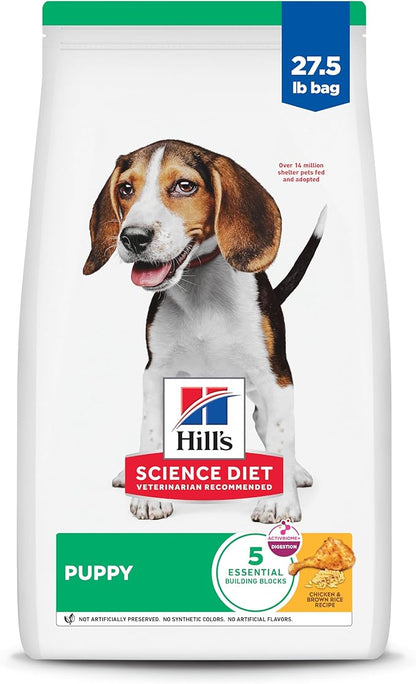 Hill's Science Diet Puppy Dry Dog Food, Chicken & Brown Rice, 27.5 lb. Bag