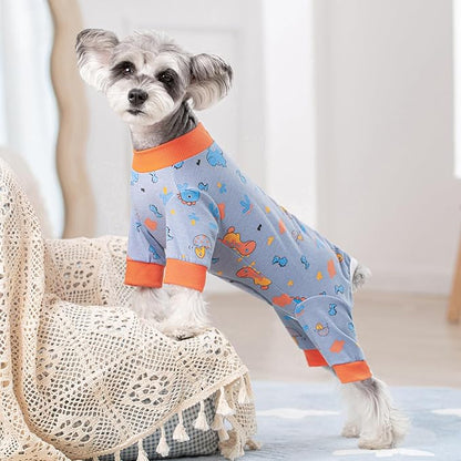 Dog Surgery Recovery Suit, Dog Onesie for Surgery Female Male Dogs, Dogs Pajamas Long Sleeve, Small Dogs Onesie, Abdominal Wound Bandages Surgical Suit, Cat Recovery Suit for Shedding Skin Disease