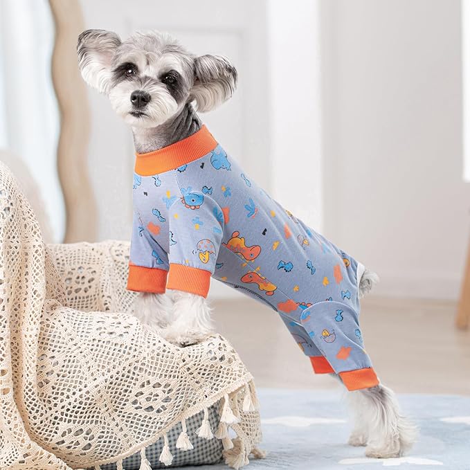Dog Surgery Recovery Suit, Dog Onesie for Surgery Female Male Dogs, Dogs Pajamas Long Sleeve, Small Dogs Onesie, Abdominal Wound Bandages Surgical Suit, Cat Recovery Suit for Shedding Skin Disease