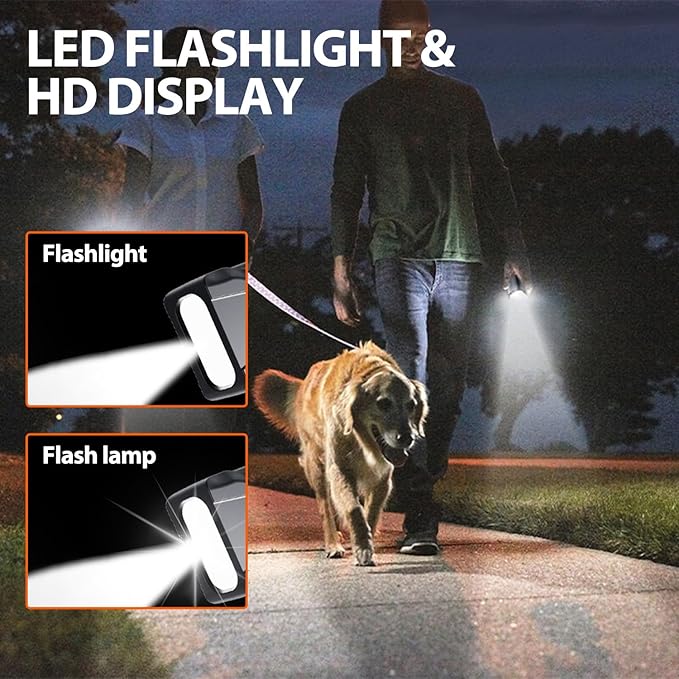 Mtmult Ultrasonic Dog Bark Deterrent - Dog Bark Deterrent Devices, Barking Deterrent Devices, Bark No More Training Aid, LED Flashlight & HD Display (Anti Barking - Grey P9)
