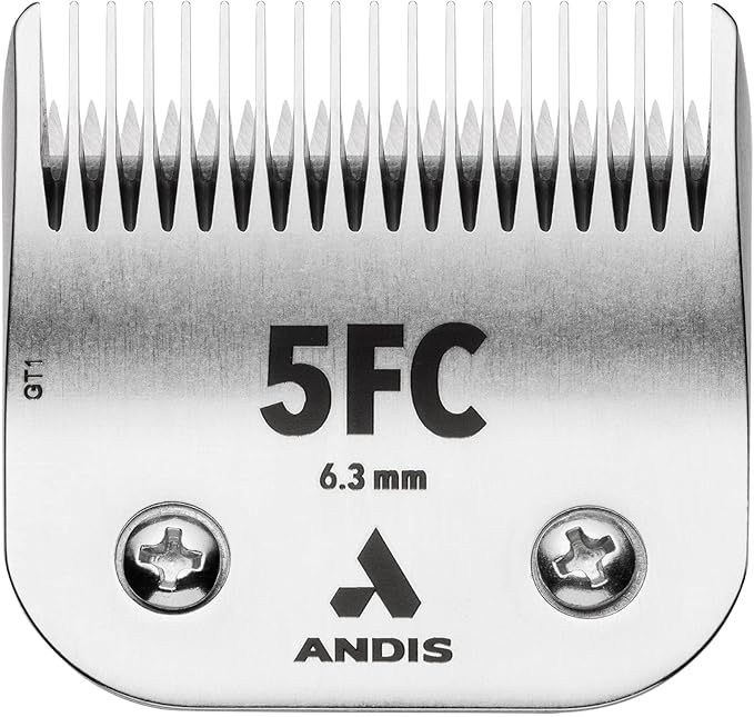 Andis 72635 ceramicEDGE Detachable Blade Size 5FC – Carbon Steel Pet Clipper Blade, 1/4" Cut Length, Professional Grooming Performance