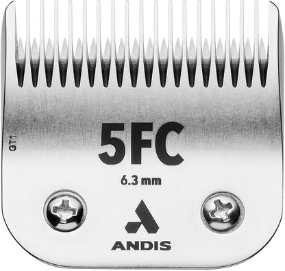 Andis 72635 ceramicEDGE Detachable Blade Size 5FC – Carbon Steel Pet Clipper Blade, 1/4" Cut Length, Professional Grooming Performance