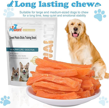 Soft Dog Treats Chicken Sweet Potato Sticks Puppy Easy to Digest Training Snacks Sweet Potato Sticks 0.5lb/227g