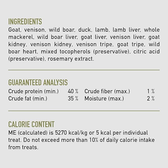 ORIJEN Grain Free High Protein Freeze Dried Dog Treats Tundra Recipe 3.25oz Bag