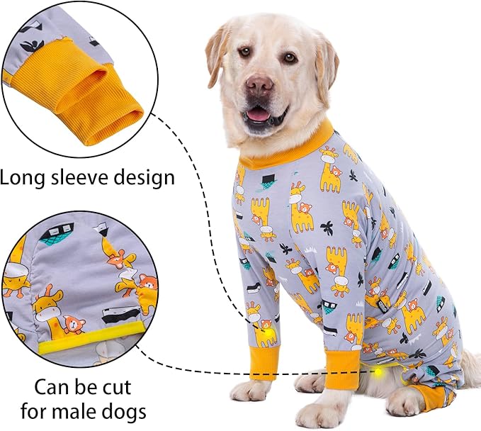 Dog Surgery Recovery Suit Onesies for Large Dogs Spayed Recovery Suit Cone Alternative After Surgery Abdominal Wounds Protector Dog Bodysuit for Medium Large Dogs Pajamas