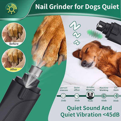 CATPICK 2-in-1 Cat Nail Clippers & Dog Nail Clippers Trimmers for Large Medium Small Dogs Cats Claw Trimmer Quick Sensor and Safety Guard USB Rechargeable with 2 LED Lights Dogs Nail Trimmer