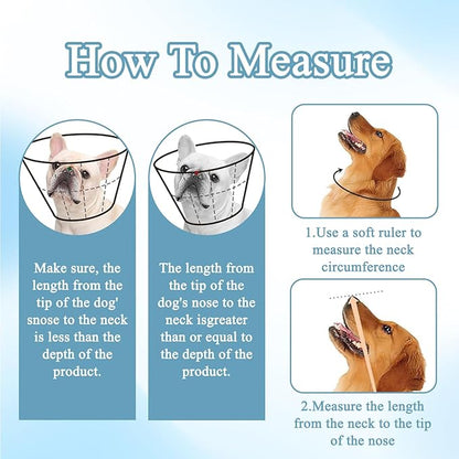 Soft Cone for Dogs to Stop Licking, Dog Cone Alternative, Collars for Large/Medium Pet, Adjustable Dog Surgery Collar, Pet E-Collar Alternative Anti-Bite Lick Protective Wound