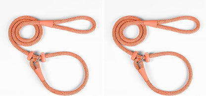 Lynxking Dog Leash Slip Lead Reflective Breathable Rope Comfortable Strong No Pull Slip On Pet Training Lead for Dogs (Pack of 2)