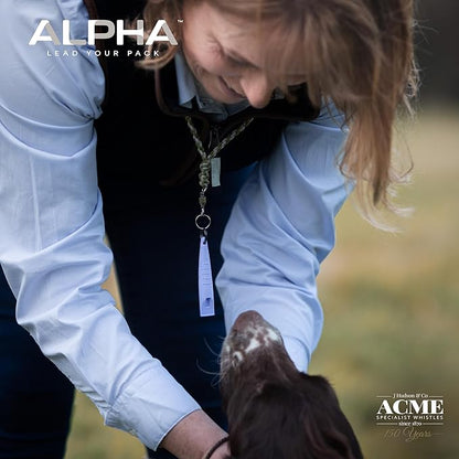 ACME Alpha 211.5 Professional Dog Training Whistle with Enhanced Ergonomic Grip. BPA-Free Plastic. 110 dBA. Long Range. Standardized Frequency. Weatherproof. Made in the UK (Black on Day Glow Pink)