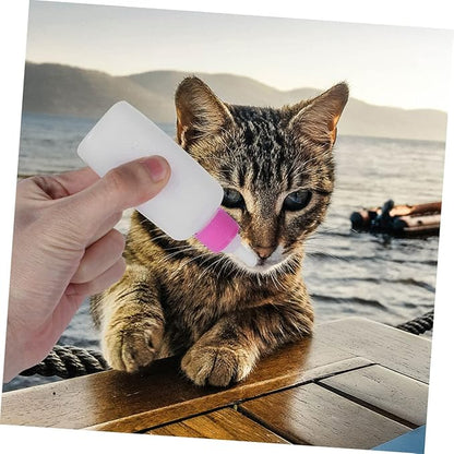 LIOOBO 60ml Pet Feeding Bottles 2 Sets Cat Milk Bottles Puppy Milk Feeder Pp Silicone Pet Supplies