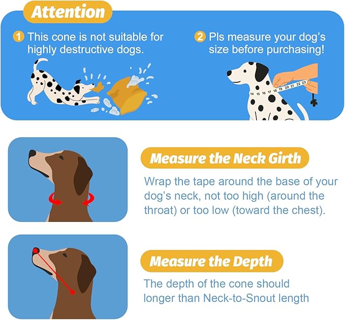 Dog Cone Collar After Surgery to Stop Licking: Soft Mesh Recovery Collar with Detachable Pad, Elizabeth Cone Alternative for Large Medium, Small Dogs, Normal Eating and Drinking (2XL)