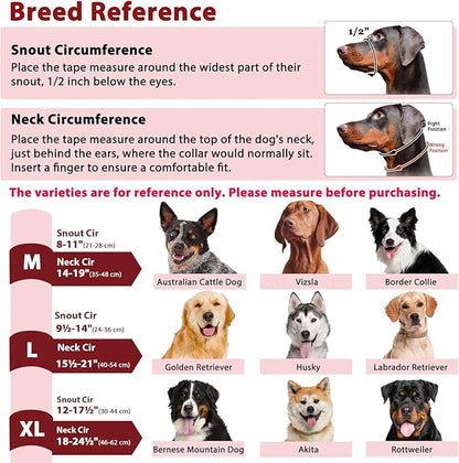 BARKLESS Soft Dog Head Collar, Patented Padded No Pull Head Halter, Training Nose Leash with Safety Link for Medium Large Dogs, Adjustable Muzzle Leash, Easy Control for Walking (XL, Red)