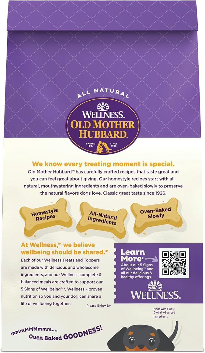 Wellness Old Mother Hubbard Classic Chick'N'Apples Dog Biscuits, Natural Training Treats, Chicken and Apple Flavor, Mini Size, 20 oz Bag