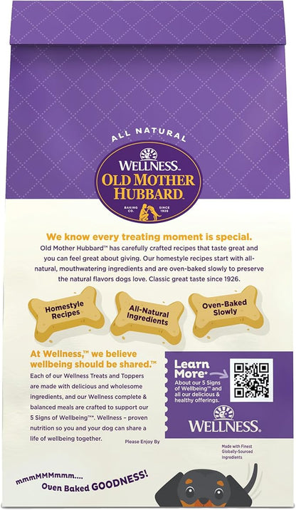 Wellness Old Mother Hubbard Classic Chick'N'Apples Dog Biscuits, Natural Training Treats, Chicken and Apple Flavor, Mini Size, 20 oz Bag