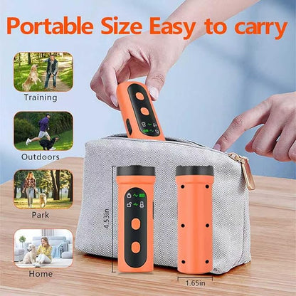 anabox Dog Bark Deterrent Device with LED Flashligt, 3 Sonic Heads, 3X Ultrasonic Anti Barking Device Training Tool for Dogs, 35 FT Range Stop Neighbors Dog Barks