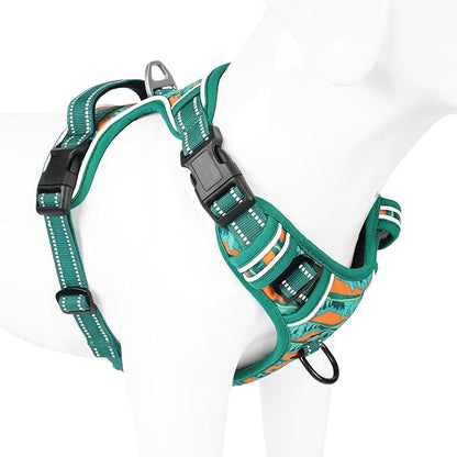 Timos No Pull Dog Harness,No Choke Front Clip Dog Reflective Harness,Adjustable Soft Padded Pet Vest with Easy Control Handle for Small Dogs,Wilderness,S