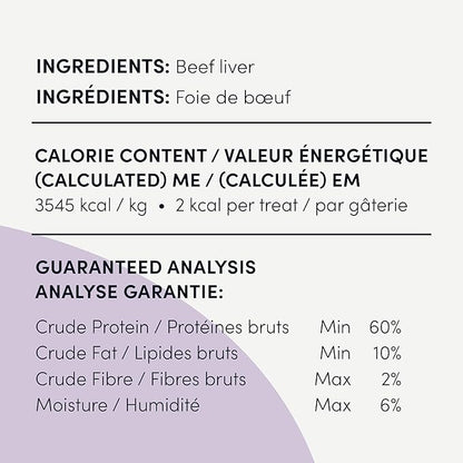 Crumps' Naturals Beef Liver Bites For Pets, 2.3-Ounce
