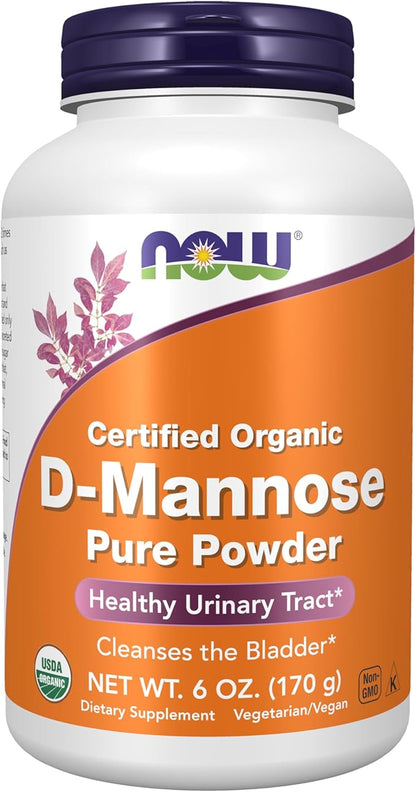 NOW Foods Supplements, D-Mannose Powder, Non-GMO Project Verified, Healthy Urinary Tract*, 6-Ounce