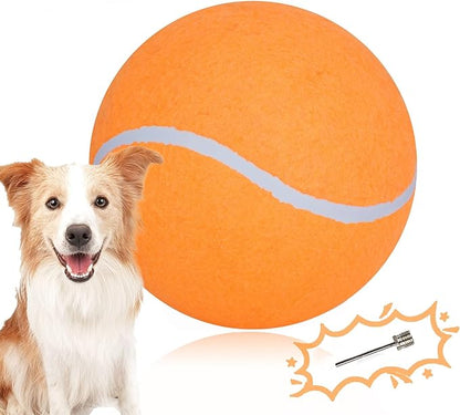 Banfeng Big Tennis Ball for Dogs, Giant Dog Tennis Ball Toy Large Outdoor Sports Gift for Small Medium Large Dog (Orange, 9.5 inch)