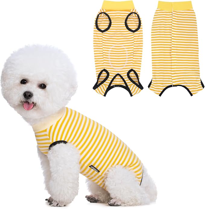 Coppthinktu Dog Surgery Recovery Suit for Dogs Cat Dog Onesie, Dog Recovery Suit Female for Small Medium, Pet Surgical Neuter Post-Surgery Suit E-Collar Alternative Anti Licking Abdominal Wounds