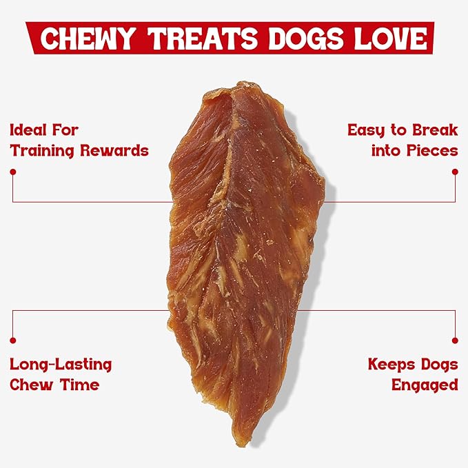 Beefeaters Chicken Jerky Strips for Dogs 1.65oz, Case of 12, 100% Real Chicken Breast, Oven-Baked, Grain-Free Dog Treats for Training & Rewards, High Protein, Low Fat, Resealable Bag, Allergy-Friendly