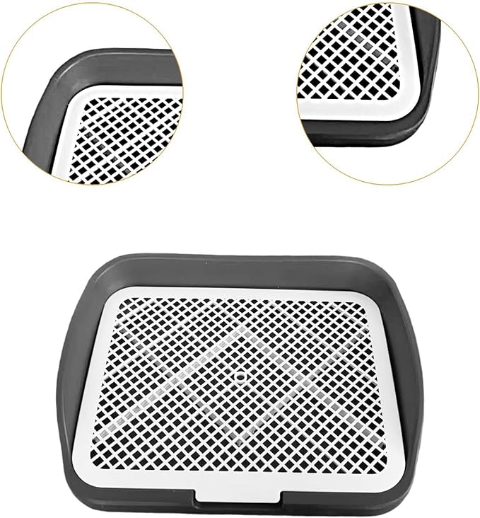 Baoblaze Dog Toilet Puppy Pad Holder Supplies Non Slip with Column Dog Pee Holder Training Pad for Bunny Home Dorm Room, Gray