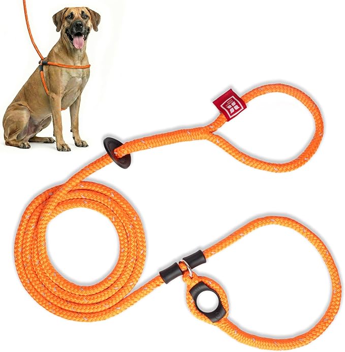 Harness Lead No Pull Dog Harness and Leash Set, Anti Pull Dog Harness, One-Piece Cushioned Rope Safely Prevents Escaping and Pulling (Extra Large,Orange/Reflective)