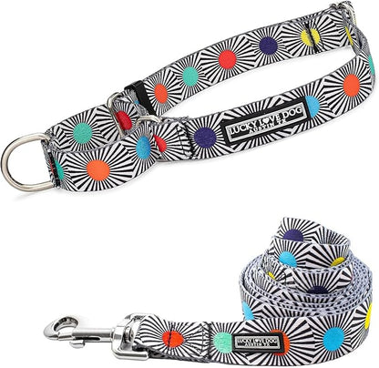 Lucky Love Dog, Adjustable Fun Style Martingale Collar for Dogs, Comfy & Bright Color, Premium No Slip Dog Collar - (Large, SOCO Mart - Combo)