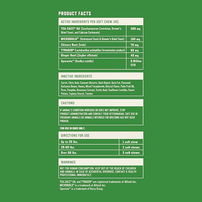 Rocco & Roxie Probiotics for Dogs, Support Gut and Digestive Health, Anti Diarrhea, Constipation & Gas Relief, Allergies, & Itchy Skin, Prebiotics, Enzymes, Puppy to Senior Dog Supplements Chews 60ct