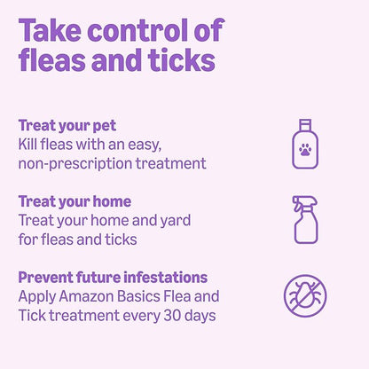 Amazon Basics Preventative Flea and Tick Topical Treatment for Dogs, Large (45-88 lbs), Fast Acting and Long Lasting, 6 Counts, Packaging May Vary