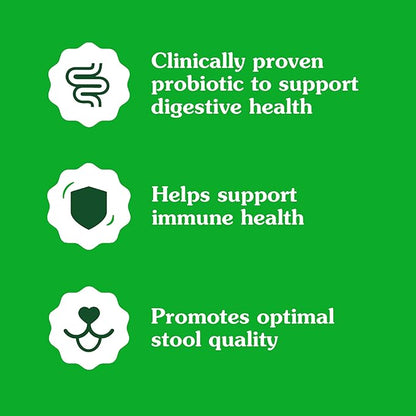 Greenies Supplements Digestive Health Probiotics for Dogs, Dog Probiotic Supplements, Chicken Flavor, 7.8 oz. Pouch of 40 Count