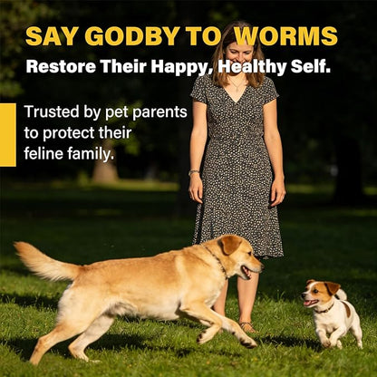 Dog Dewormer for Dogs & Puppies, Fenbendazole All Wormers Tablets for Tapeworms, Roundworms, Hookworms & Whipworms, 48 Count