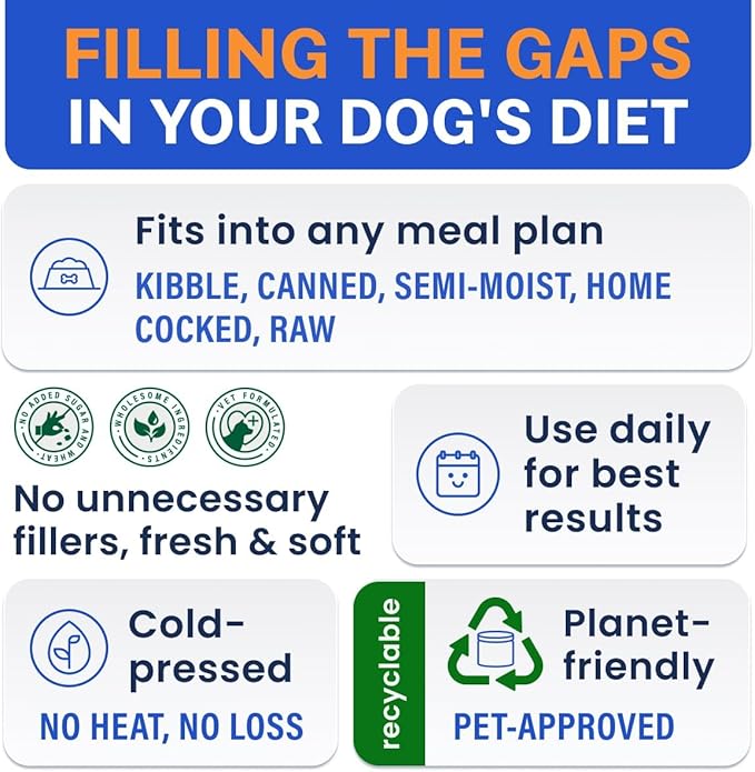 BARK&SPARK Dog Probiotics for Digestive Health w/Enzymes & Fiber - Diarrhea Gas Treatment Upset Stomach Relief - Allergy & Itchy Skin - Pet Probiotics for Dogs - (180Ct, Chicken)